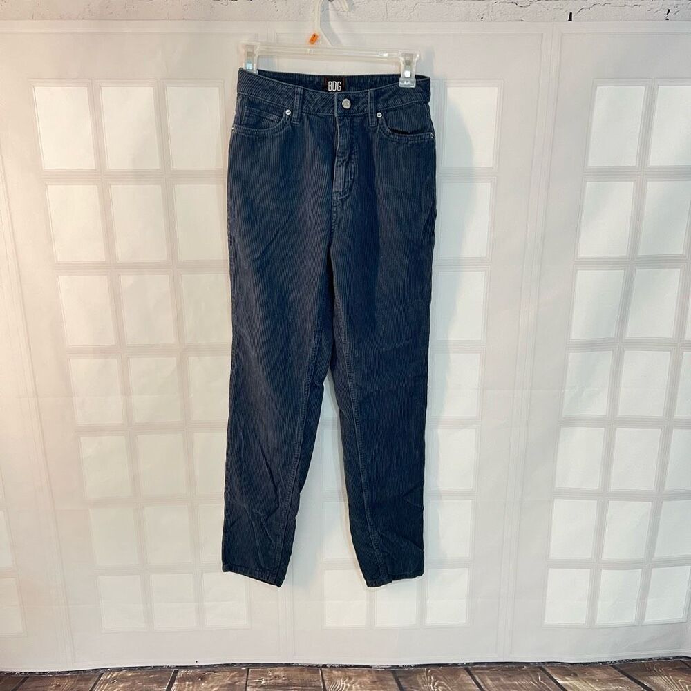 🔥🔥 5/$25 sale 🔥🔥 BDG Blue Corduroy 100% Cotton High Rise Mom Pants Size 25